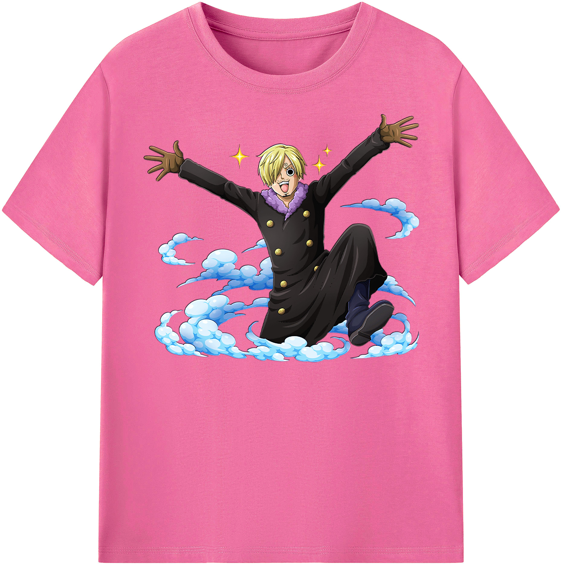 （画像用） ワンピース サンジ ONE PIECE Sanji レディースカジュアルプリントTシャツ（綿100％）